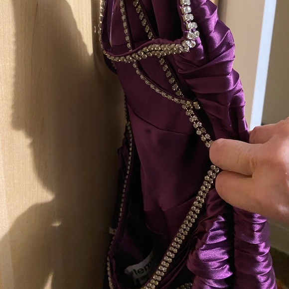 La Femme Purple gown with Rhinestones 12 - Picture 10 of 15